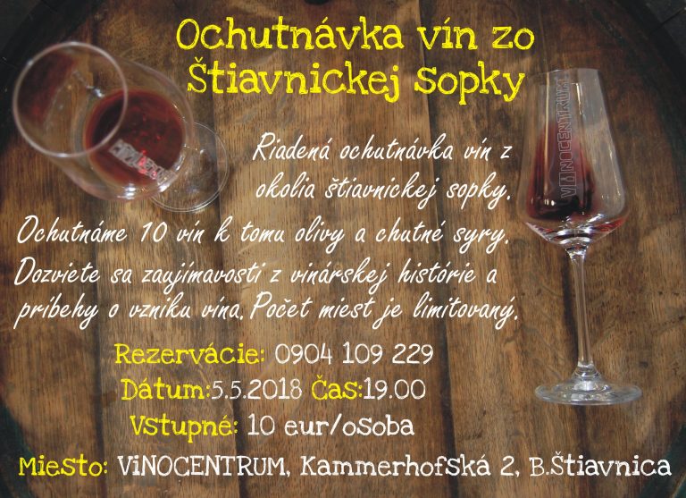 Ochutnávka vín zo štiavnickej sopky